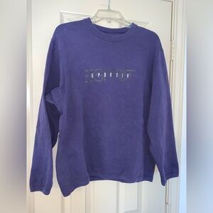 VINTAGE 80S ESPRIT SPORT NAVY BLUE SWEATSHIRT SMALL JEANS COLLEGE